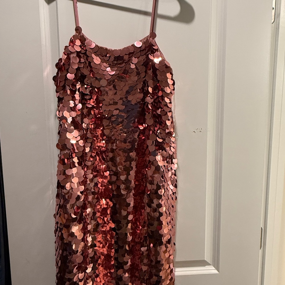 a new day Metallic Rose Sequin Slip Dress for Girls